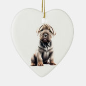 Gepersonaliseerde Chinese Shar-Pei Puppy Keramisch Ornament (Rechts)