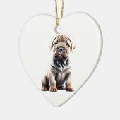 Gepersonaliseerde Chinese Shar-Pei Puppy Keramisch Ornament (Links)