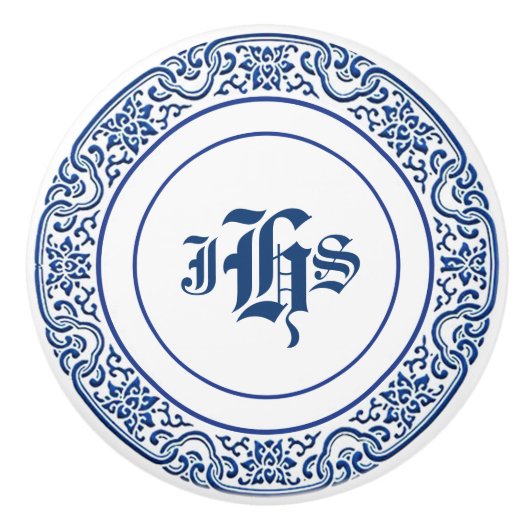 Gepersonaliseerde Chinoiserie Bird-Flower Art Keramische Knop (Voorkant)