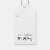 Gepersonaliseerde Chinoiserie Blue Nutcracker Gift Cadeaulabel (Achterkant)