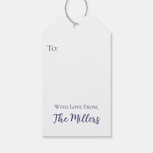 Gepersonaliseerde Chinoiserie Blue Nutcracker Gift Cadeaulabel (Achterkant)