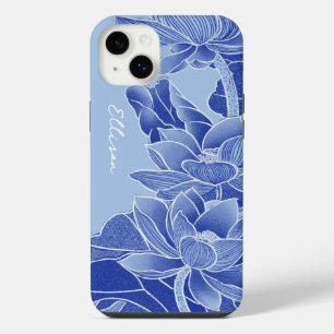 Gepersonaliseerde Chinoiserie Chic Blue Lotus Mand