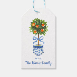Gepersonaliseerde Chinoiserie Citrus Topiary Custo Cadeaulabel