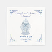 Gepersonaliseerde Chinoiserie Ginger Jar Jars Papi Servet (Voorkant)