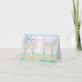 Gepersonaliseerde Chinoiserie preppy floral waterc Bedankkaart (Voorkant)