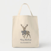 Gepersonaliseerde Chinoiserie Reindeer Tote Bag (Voorkant)
