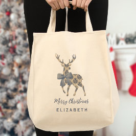 Gepersonaliseerde Chinoiserie Reindeer Tote Bag