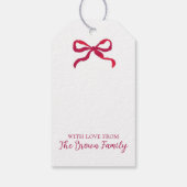 Gepersonaliseerde Chinoiserie Topiary Vakantie, Cadeaulabel (Achterkant)