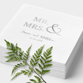 Gepersonaliseerde, chique echte Folie Mr en Mrs We Folie Servetten