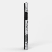 Gepersonaliseerde chique elegante zilvergrijs dama Case-Mate iPhone case (Achterkant/rechts)