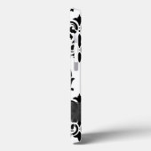 Gepersonaliseerde chique elegante zwart-witte dama Case-Mate iPhone case (Achterkant / Links)