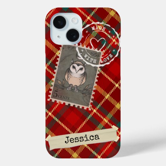 Gepersonaliseerde chique en leuke Tartan Print Case-Mate iPhone Case (Achterkant)