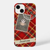 Gepersonaliseerde chique en leuke Tartan Print iPhone Hoesje (Achterkant)