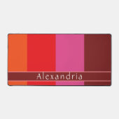 Gepersonaliseerde chique gestreepte bureaumat (Voorkant)