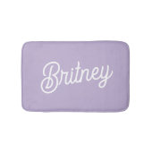 Gepersonaliseerde chique lavendel Paarse monogram  Badmat (Voorkant)