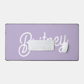 Gepersonaliseerde chique lavendel Paarse monogram  Bureaumat (Keyboard & Muis)
