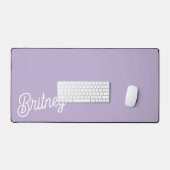 Gepersonaliseerde chique lavendel Paarse monogram  Bureaumat (Keyboard & Muis)