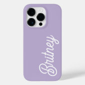 Gepersonaliseerde chique lavendel Paarse monogram Case-Mate iPhone Case (Achterkant)