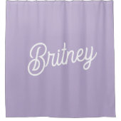 Gepersonaliseerde chique lavendel Paarse monogram Douchegordijn (Voorkant)