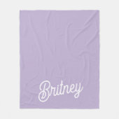 Gepersonaliseerde chique lavendel Paarse monogram  Fleece Deken (Voorkant)