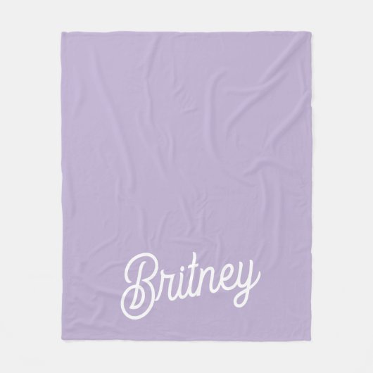 Gepersonaliseerde chique lavendel Paarse monogram  Fleece Deken (Voorkant)