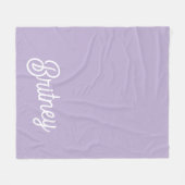 Gepersonaliseerde chique lavendel Paarse monogram  Fleece Deken (Voorkant (Horizontaal))