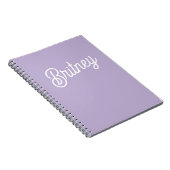 Gepersonaliseerde chique lavendel Paarse monogram  Notitieboek (Rechterzijde)