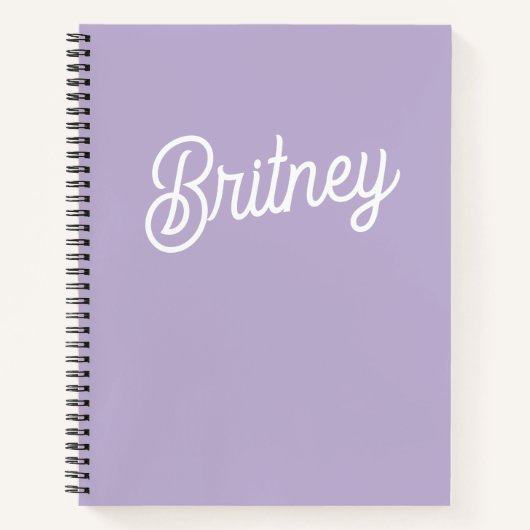 Gepersonaliseerde chique lavendel Paarse monogram  Notitieboek (Voorkant)