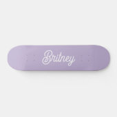 Gepersonaliseerde chique lavendel Paarse monogram  Persoonlijk Skateboard (Horizontaal)