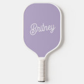 Gepersonaliseerde chique lavendel Paarse monogram Pickleball Paddle (Achterkant)
