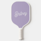 Gepersonaliseerde chique lavendel Paarse monogram Pickleball Paddle (Voorkant)