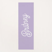 Gepersonaliseerde chique lavendel Paarse monogram Yogamat (Voorkant)