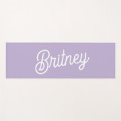 Gepersonaliseerde chique lavendel Paarse monogram Yogamat (Voorkant (horizontaal))