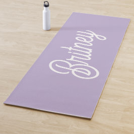Gepersonaliseerde chique lavendel Paarse monogram Yogamat