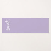 Gepersonaliseerde chique lavendel Paarse monogram Yogamat (Voorkant (horizontaal))
