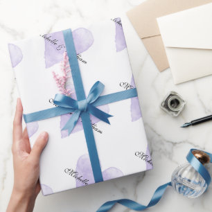 Gepersonaliseerde chique luxe bruiloft inpakpapier