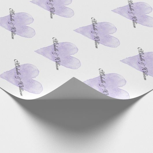 Gepersonaliseerde chique luxe bruiloft inpakpapier (Hoek)