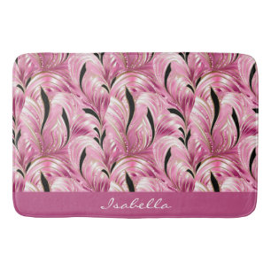 Gepersonaliseerde chique luxe roze glam patroon badmat