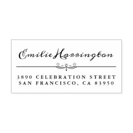 Gepersonaliseerde chique met de hand geschreven na rubberstempel