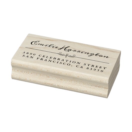 Gepersonaliseerde chique met de hand geschreven na rubberstempel (Stempel)