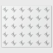 Gepersonaliseerde chique naam monogram inpakpapier (Vlak)