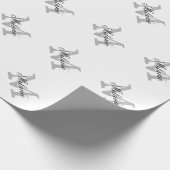 Gepersonaliseerde chique naam monogram inpakpapier (Hoek)
