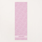 Gepersonaliseerde chique roze luipaard yogamat (Voorkant)
