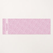 Gepersonaliseerde chique roze luipaard yogamat (Voorkant (horizontaal))
