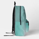 Gepersonaliseerde chique stoffige blauwe glitter d bedrukte rugzak (Links)