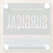 Gepersonaliseerde Chirurgische Technologist Week O Glazen Onderzetter (Achterkant)