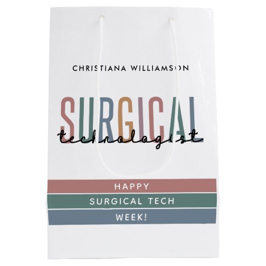 Gepersonaliseerde Chirurgische Technologist Week O Medium Cadeauzakje (Achterkant)