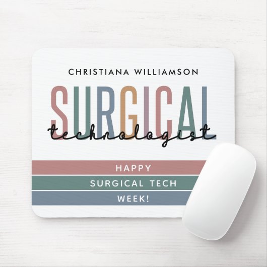 Gepersonaliseerde Chirurgische Technologist Week O Muismat (Met muis)