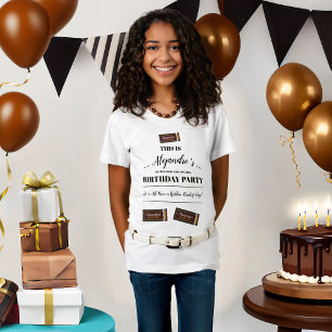Gepersonaliseerde Chocolade Bar Verjaardag T-shirt