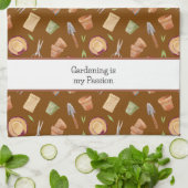 Gepersonaliseerde Chocolade Bruine Tuingereedschap Theedoek (Gevouwen)